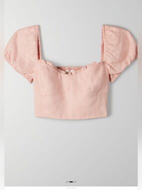 Aritzia Wander Linen blouse petal pink size  M